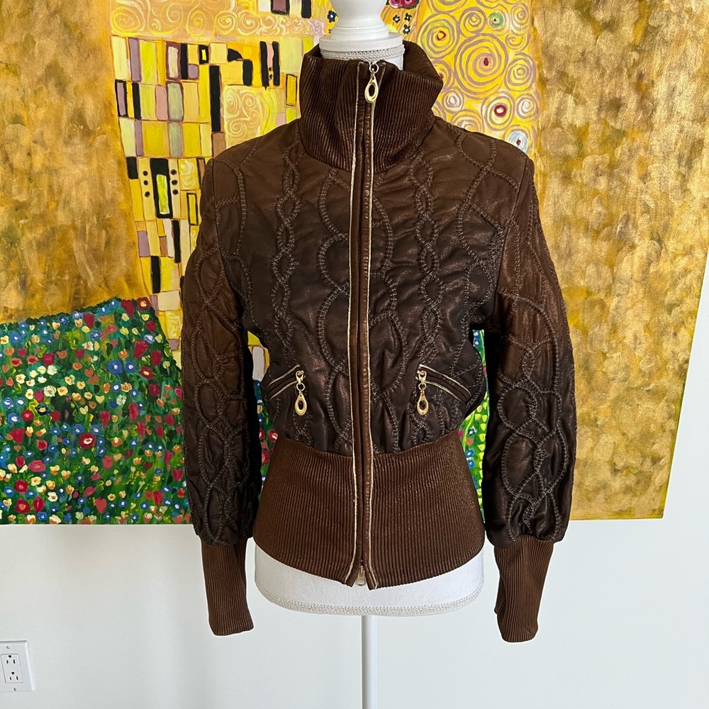 Gorgeous Lambskin Leather luxury Jacket Size S